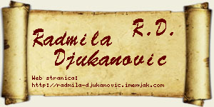Radmila Đukanović vizit kartica
